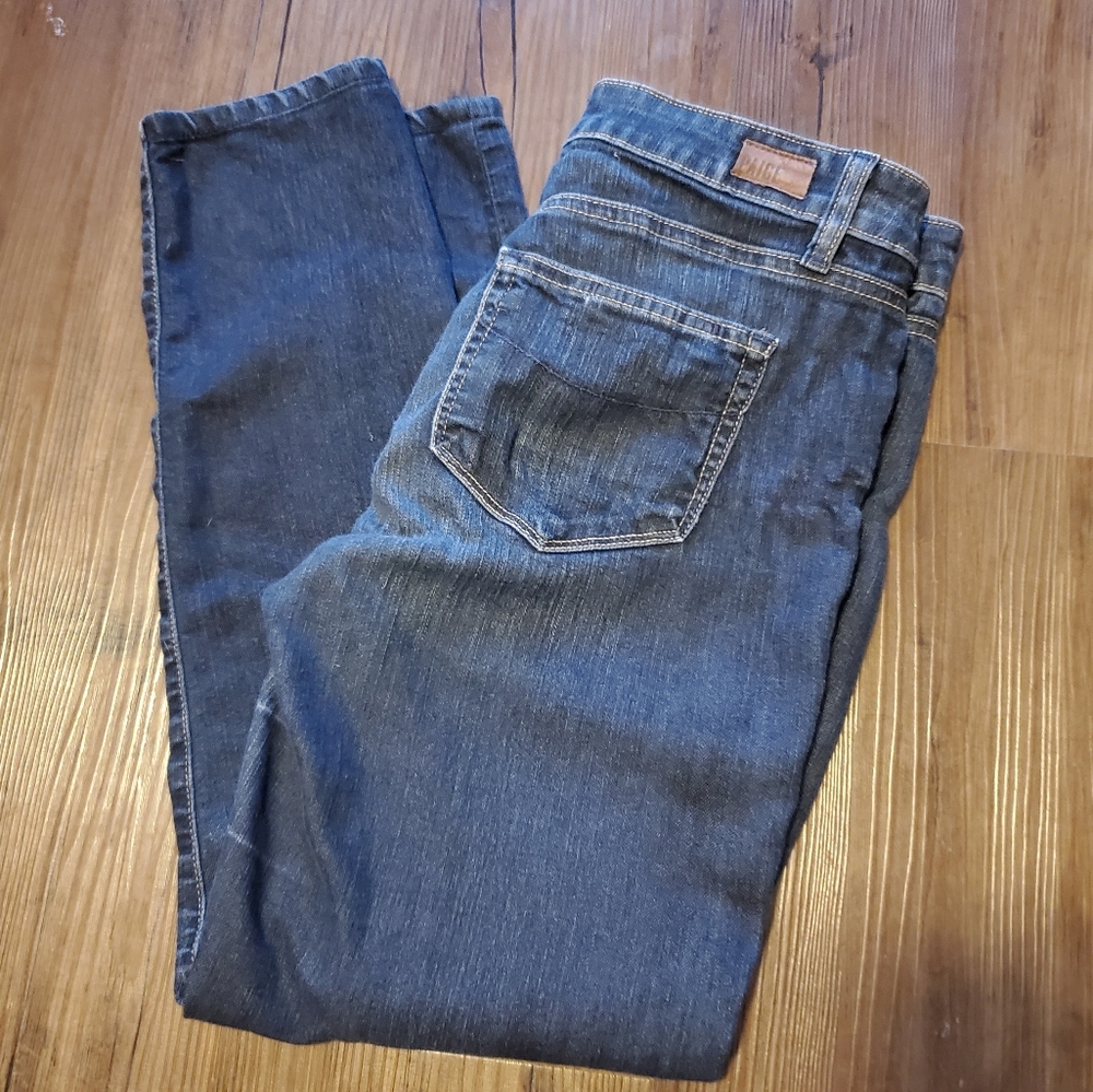 Paige Skyline Skinny Ankle Mid Rise Jeans